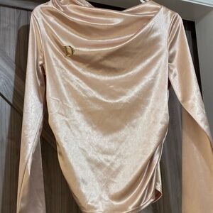 BUNDLE ITEM* Elegant Cream Drape Neck Top NWT